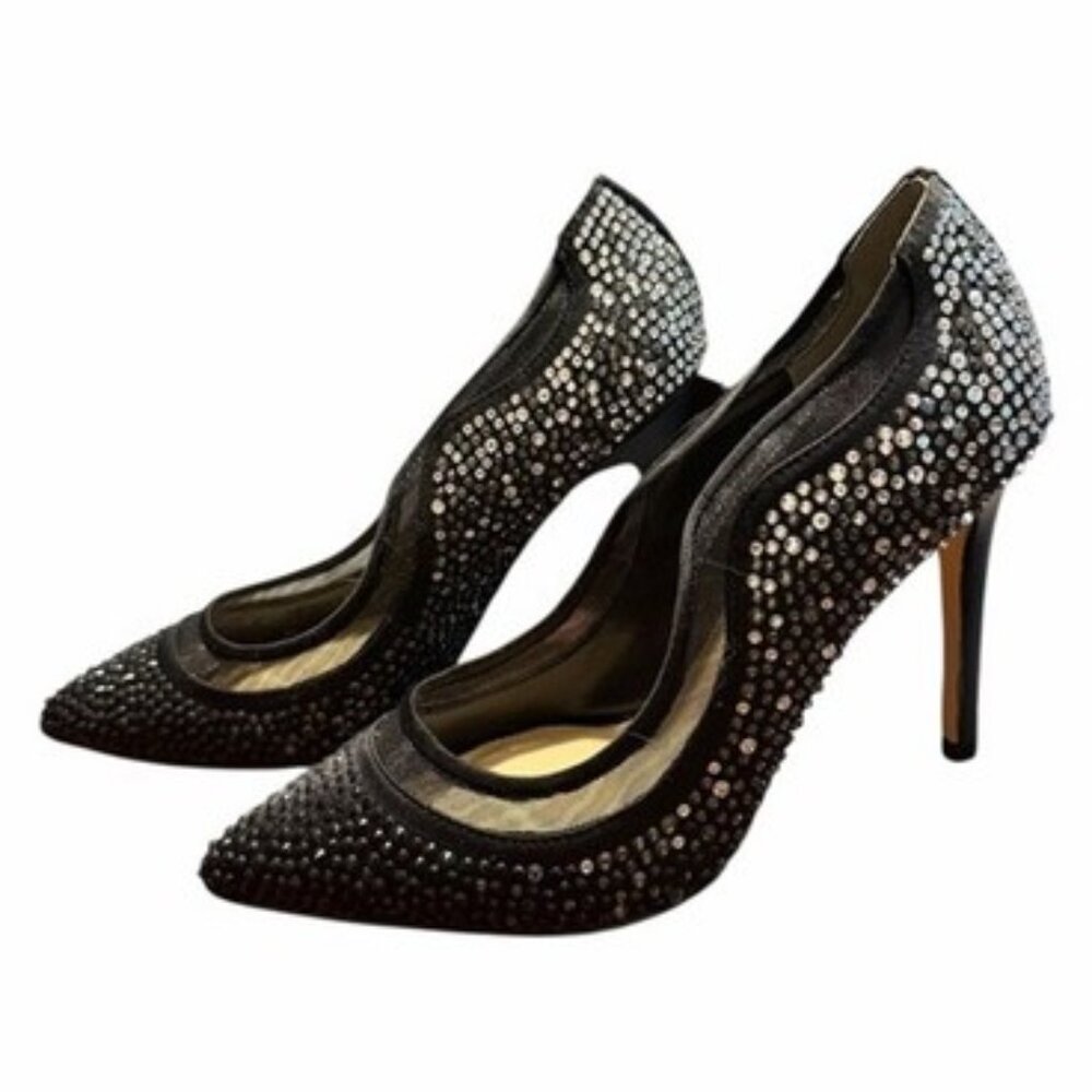NINA Ryoko Crystal Embellished Heels  SIZE 9.5 in the original box. -EUC -